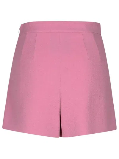 Moschino Pink Virgin Wool Blend Shorts In Pink