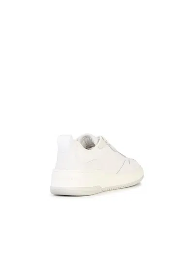 Ferragamo Sneakers Featuring Rubber Sole And Suede Accents In White