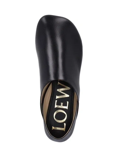 Loewe Toy Smooth-leather Slippers In Black