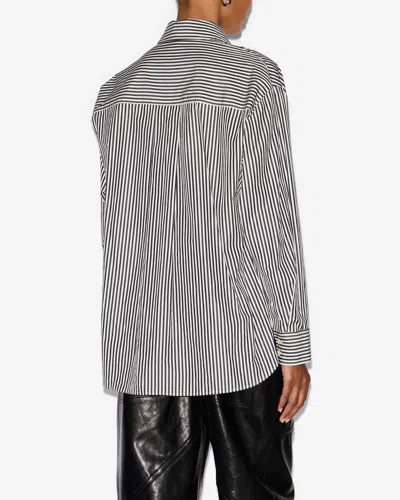 Isabel Marant Hemd Fabrizia In Black And Ecru
