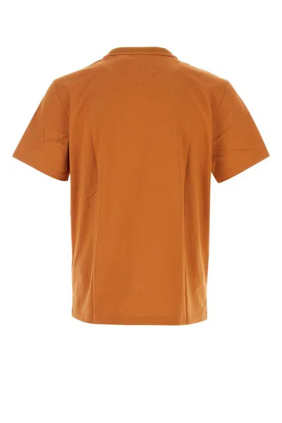 Mcm Laurel Logo Print T-shirt In Organic Cotton In Orange