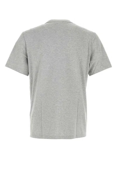 Mcm Laurel Logo Print T-shirt In Organic Cotton In Grey