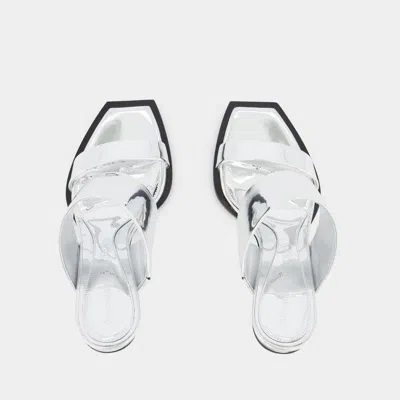 Alexander Mcqueen 100 Shard Wedge Sandals In Grey