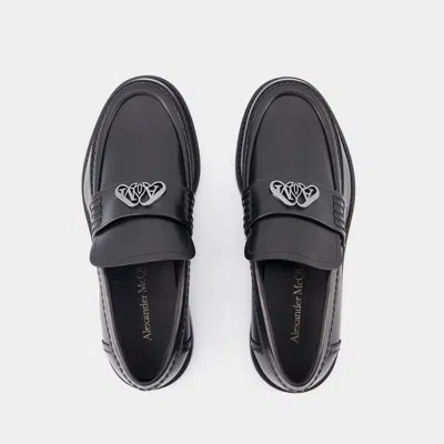 Alexander Mcqueen Women's Seal Loafers In Black