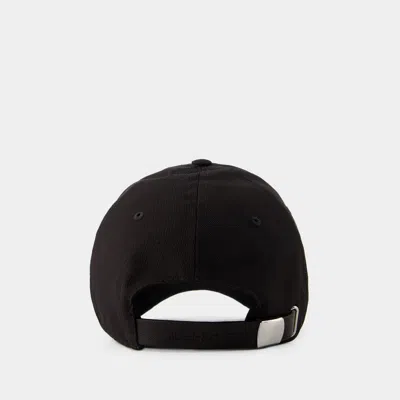 Alexander Mcqueen Embroidered Cotton-twill Baseball Cap In Black