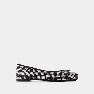 Alexander Wang Billie Rhinestone Embellished Ballet Flats In Black