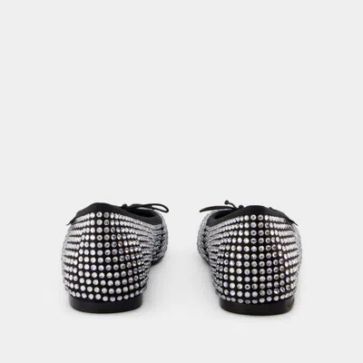Alexander Wang Billie Rhinestone Embellished Ballet Flats In Black