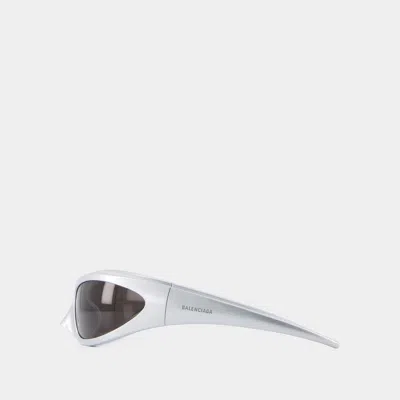 Shop Balenciaga Bb0251s Sunglasses In Silver