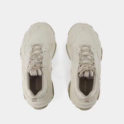 Shop Balenciaga Triple S Sneakers In Beige