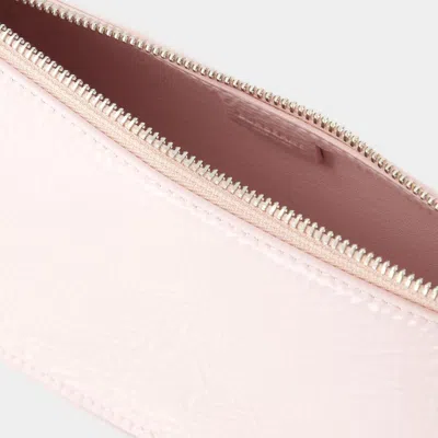 Shop Burberry Shield Sling Mini Wallet On Chain In Pink