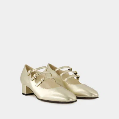 Carel Paris Round Head High Heels In Gold