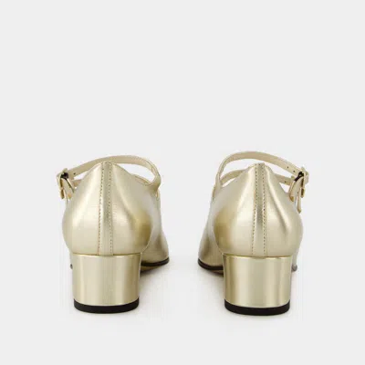 Carel Paris Round Head High Heels In Gold