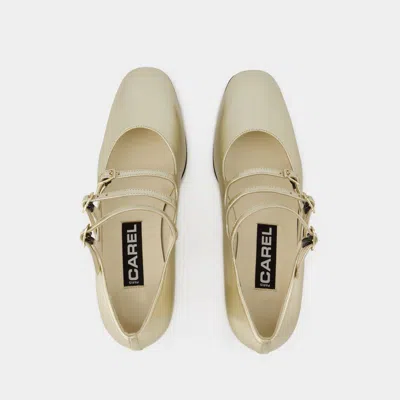 Carel Paris Round Head High Heels In Gold