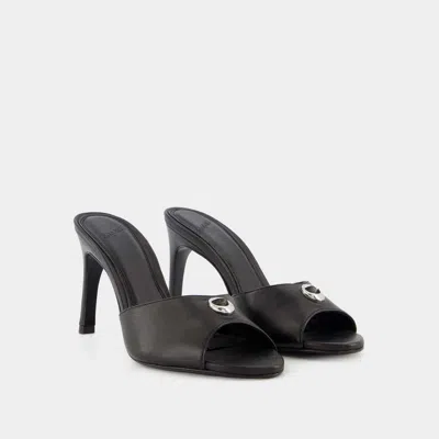 Coperni Logo Mules - Black - Leather In Black