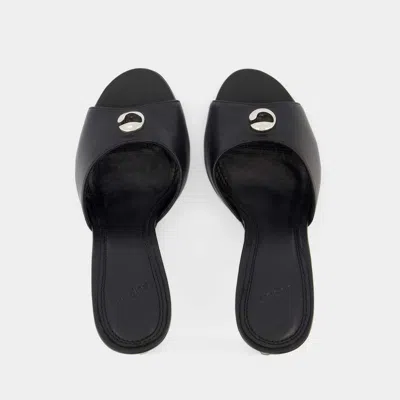 Coperni Logo Mules - Black - Leather In Black