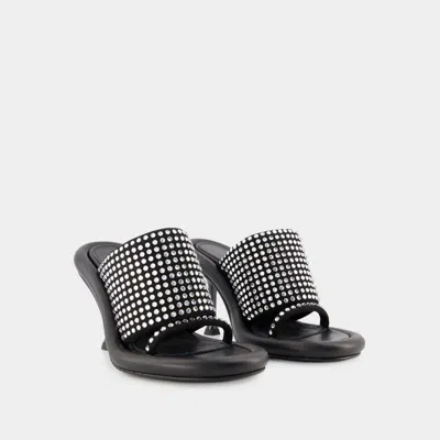 Jw Anderson J.w.anderson 'bumber Crystal' Mules In Black