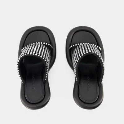 Jw Anderson J.w.anderson 'bumber Crystal' Mules In Black