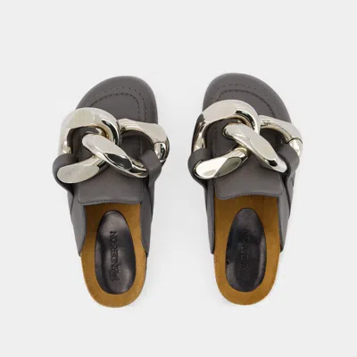 Jw Anderson Logo Muller Shoes In Gray