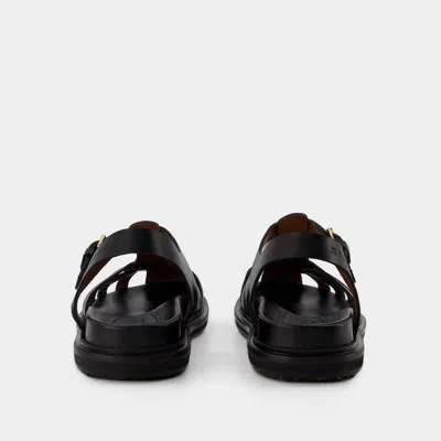 Shop Marni Fisherman Sandals In Black