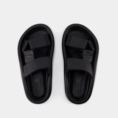Shop Mm6 Maison Margiela Sandals In Black