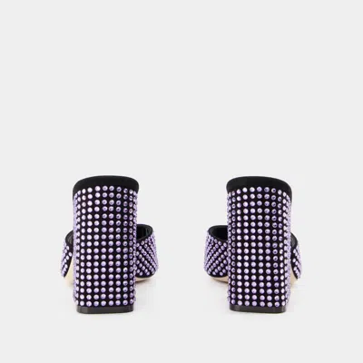 Paris Texas Leather Mules In Purple