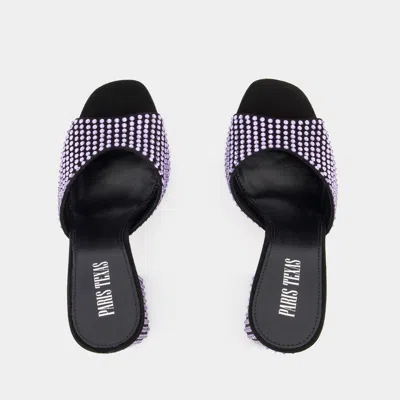 Paris Texas Leather Mules In Purple
