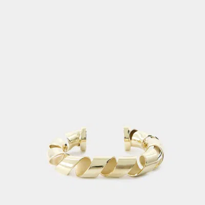 Shop Rabanne Xl Link Twist Cuff Bracelet In Gold