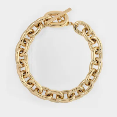 Shop Rabanne Xl Link Neck Necklace In Gold