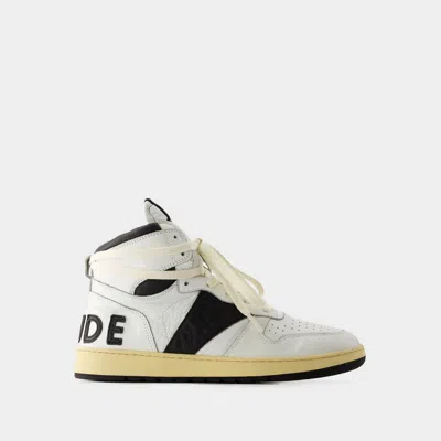 Rhude Rhecess Smooth High-top Sneakers In White
