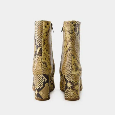 Rouje Celeste Ankle Boots - Leather - Natural Python In Multicolor