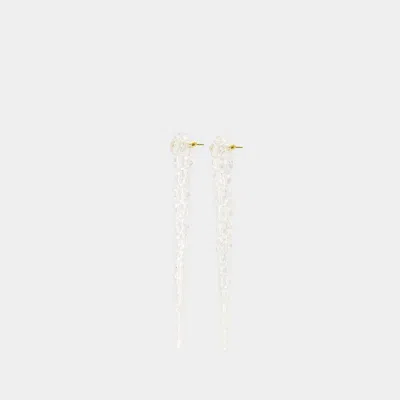 Simone Rocha Drip Earrings -  - Brass - White In White