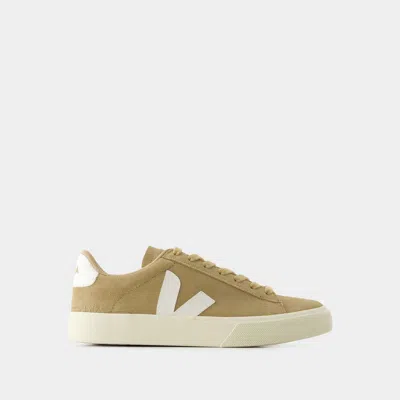 Veja Campo Bicolor Leather Low-top Sneakers In Brown