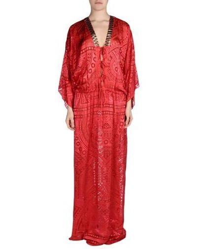 Shop Just Cavalli Long Dress In Red