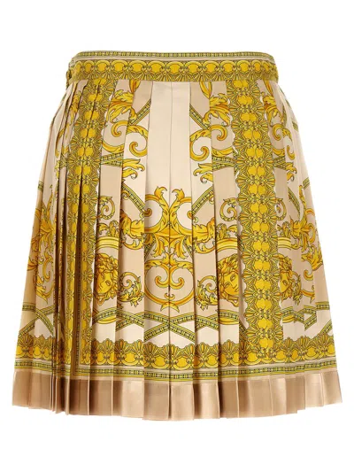 Shop Versace 'la Coupe Des Dieux' Skirt In Multicolor