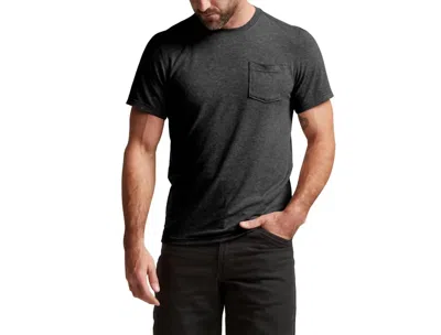 Sitka Essential Ss Crew Tee In Black Heather In Black