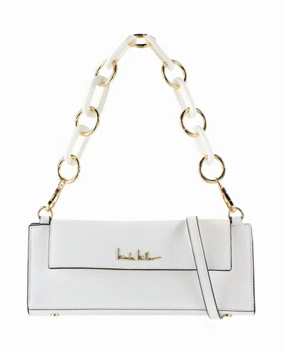 Nicole Miller Women's Long Shoulder Bag In Bright White In White