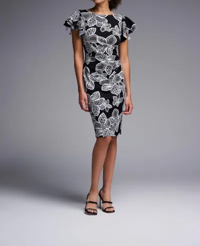 Joseph Ribkoff Signature Dress In Black/white In Multi