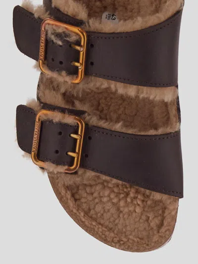 Shop Birkenstock Arizona Bold Shearling Slippers In No-color