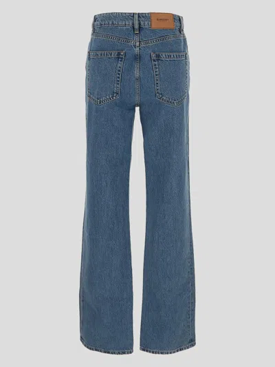 Shop Burberry Straight Fit Jeans In Mid Blue