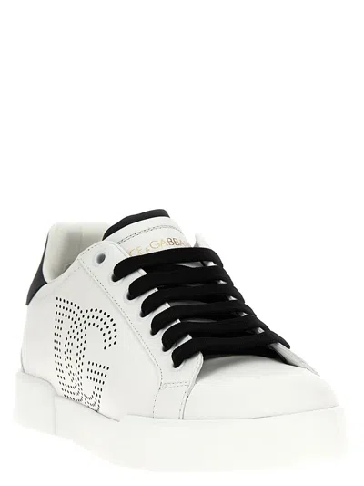 Shop Dolce & Gabbana 'portofino' Sneakers In White/black