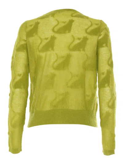 Max Mara Studio Pistachio Green Nylon Blend Alvaro Cardigan In Green