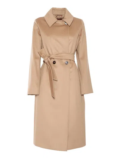 Shop Max Mara Studio Coat In Brown