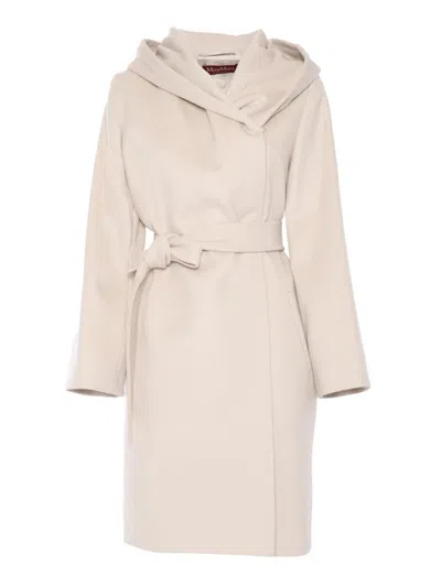 Shop Max Mara Studio Coat In Beige