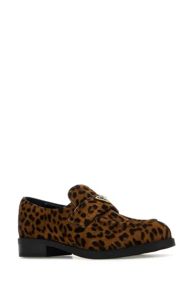 Shop Prada Loavers In Printed