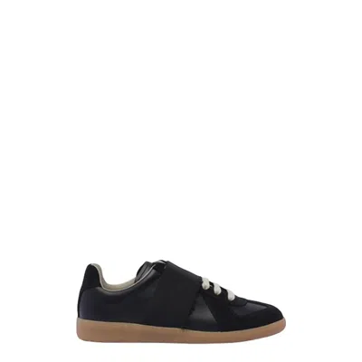Maison Margiela Replica Suede Sneakers In H9966 Black