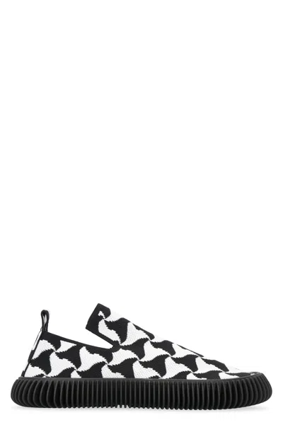 Bottega Veneta Ripple Wave Patter Slip-on Sneakers In Multicolor
