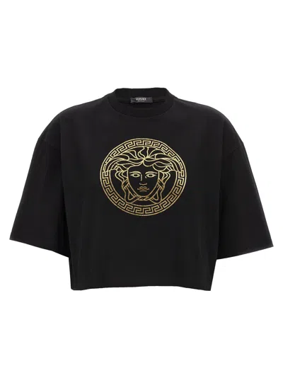 Shop Versace Medusa T-shirt In Black