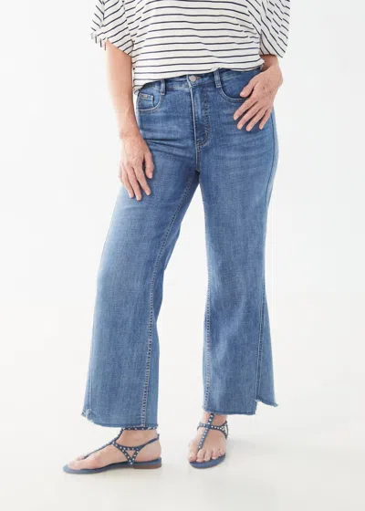 Fdj Suzanne Wide Ankle Pants In Indigo In Multi