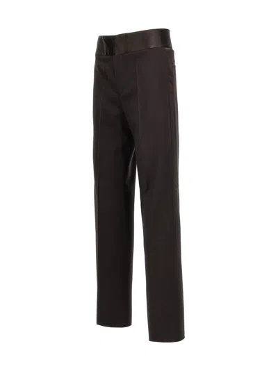 Shop Valentino Garavani  Wool Silk Band Pants