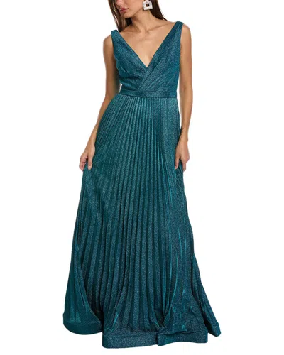 Rene Ruiz Metallic Gown In Multi